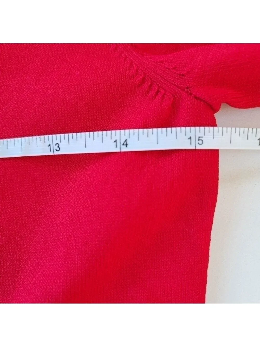 Ann Taylor Red 3/4 Sleeve Scoop Neck Skater Dress Size Medium Petite EUC